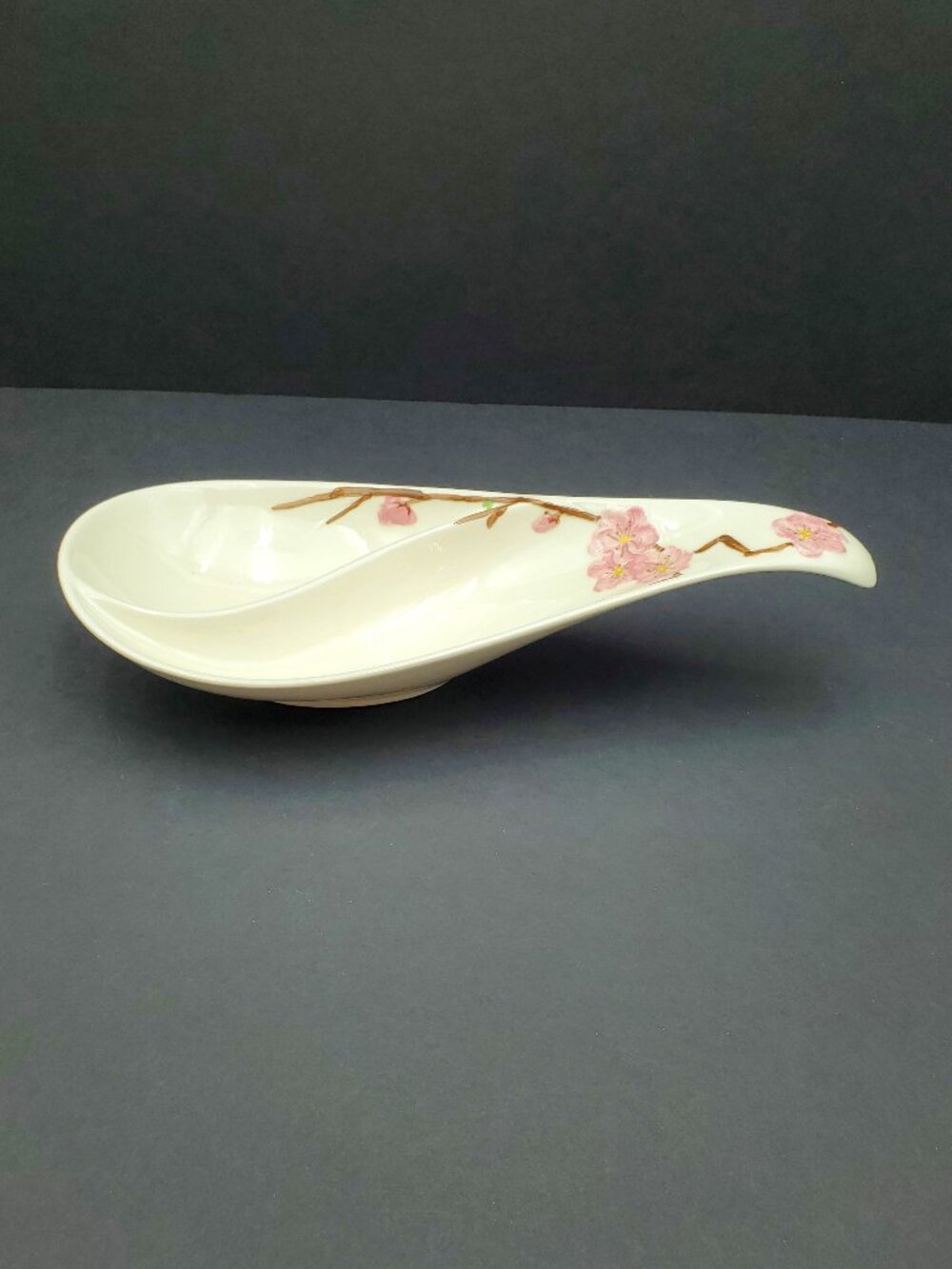 Metlox Peach Blossom Poppytrail Vernon Divided Relish Tray Open Jam Dish